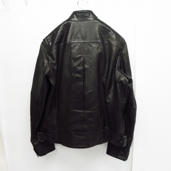実際に弊社で買取させて頂いたHUGO BOSS/ヒューゴボス シングル ラムレザージャケット/US42Rの画像 1枚目