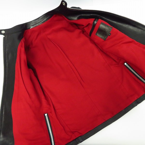 実際に弊社で買取させて頂いたBACKLASH/バックラッシュ イタリアンショルダーシングルライダース 1572-01/Sの画像 2枚目