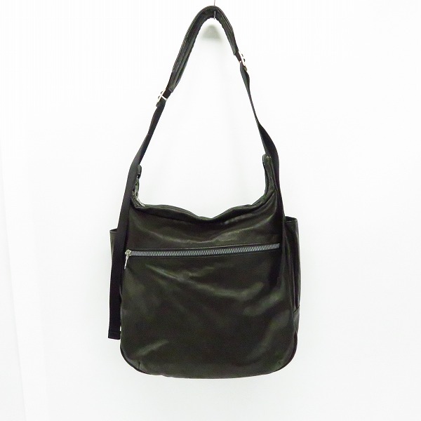 実際に弊社で買取させて頂いたBACKLASH/バックラッシュ レザーショルダーバッグ ブラックの画像 1枚目