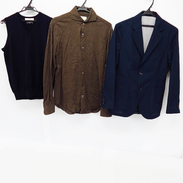 実際に弊社で買取させて頂いたEDIFICE/エディフィス テーラードジャケット/シャツ/ベスト 3点セット