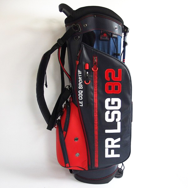 実際に弊社で買取させて頂いたLe coq sportif/ルコックスポルティフ 軽量 9.5型47インチ対応スタンドキャディバッグ QQBLJJ05/アイアンHC付の画像 3枚目
