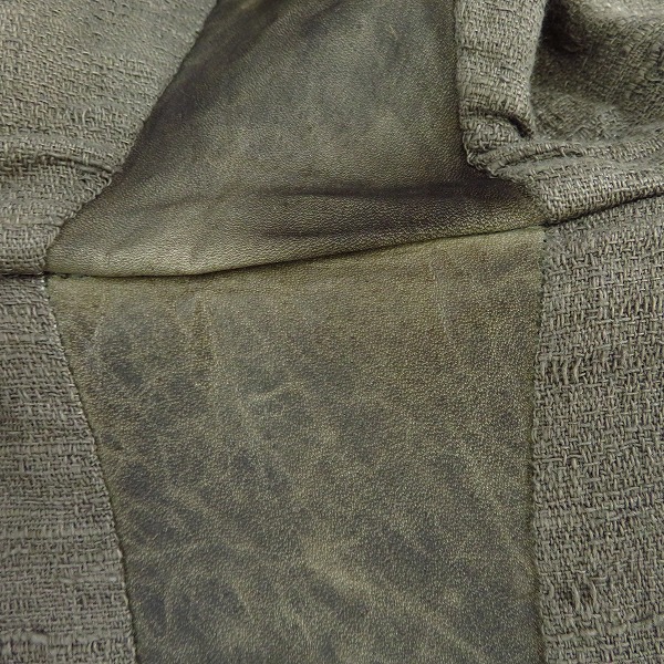 実際に弊社で買取させて頂いたkyouji maruyama/キョウジマルヤマ 牛革切替 ジップパーカー 09S-PK3/2の画像 6枚目