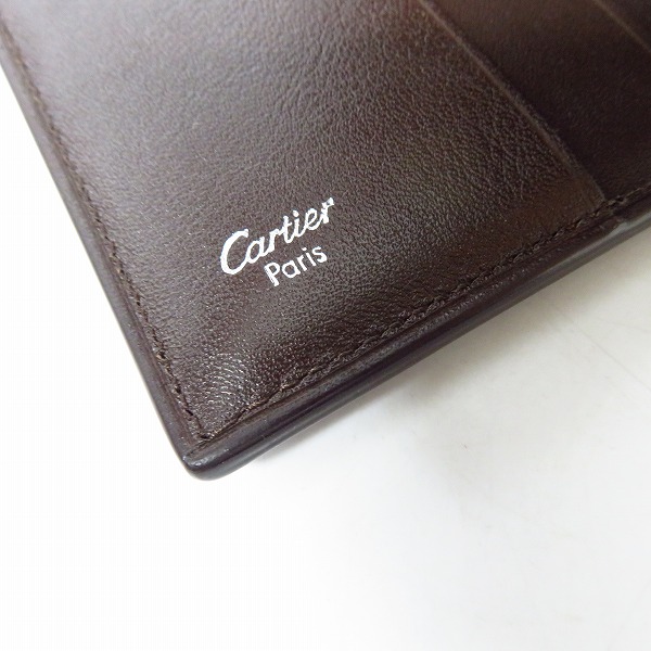 実際に弊社で買取させて頂いたCartier/カルティエ サントス 二つ折り ウォレット ブラウンの画像 5枚目
