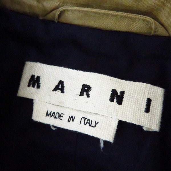 実際に弊社で買取させて頂いたMARNI/マルニ コットン ステンカラーコート/46の画像 2枚目