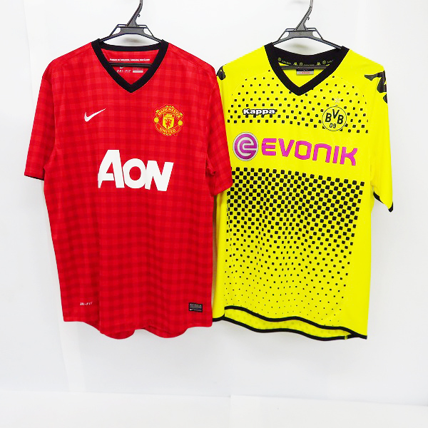 実際に弊社で買取させて頂いたNIKE/ナイキ Kappa/カッパ ドルトムント/マンチェスター ユナイテッド #23/#26 香川 真司 ユニフォーム 2点セット