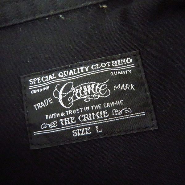 実際に弊社で買取させて頂いたTHE CRIMIE/クライミー 背面スカルプリント 長袖シャツ Lの画像 2枚目