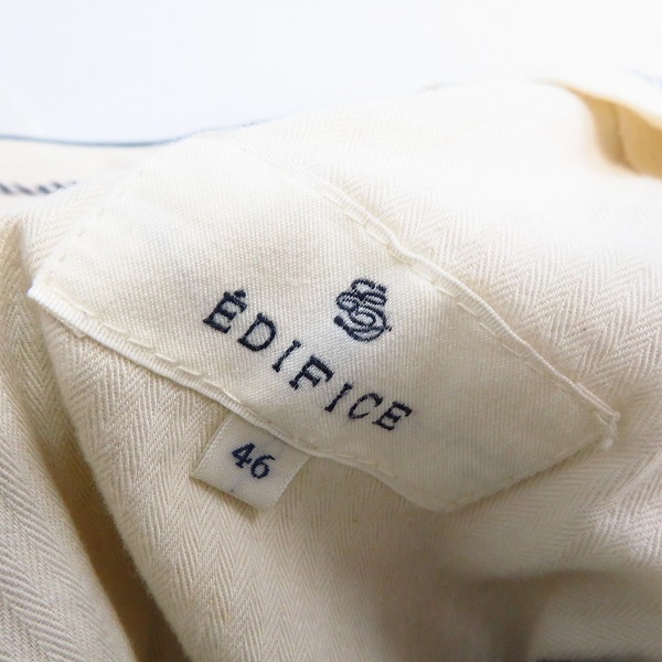 実際に弊社で買取させて頂いたEDIFICE/エディフィス コットン ロングパンツ ブラック×グレー/46/48 2点セットの画像 2枚目