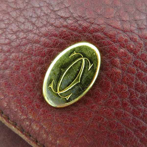 実際に弊社で買取させて頂いたCartier/カルティエ マストライン レザー ボルドー ショルダーバッグの画像 4枚目