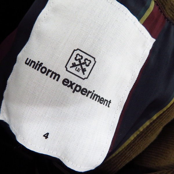 実際に弊社で買取させて頂いたユニフォームエクスペリメント コーデュロイ ジャケット/スリムフィット パンツ セットアップUE-189039/UE-189040 4の画像 2枚目