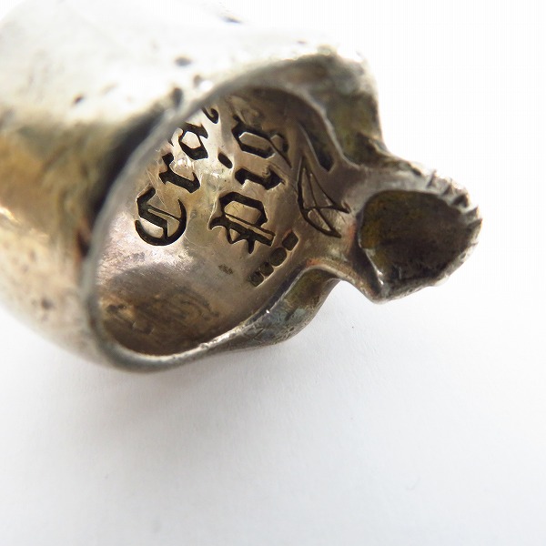 実際に弊社で買取させて頂いたCRAZY PIG/クレイジーピッグ 25th アニバーサリー 500個限定 LARGE EVIL SKULL/ラージ エビル スカルリング/14号の画像 6枚目
