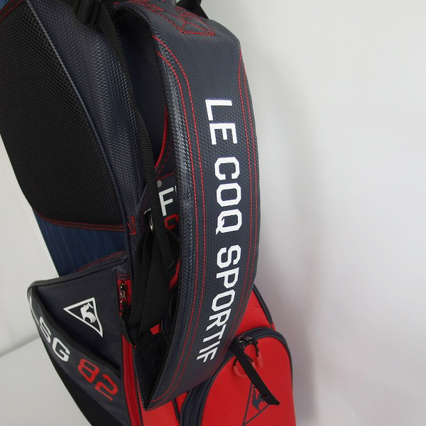 実際に弊社で買取させて頂いたLe coq sportif/ルコックスポルティフ 軽量 9.5型47インチ対応スタンドキャディバッグ QQBLJJ05/アイアンHC付の画像 5枚目