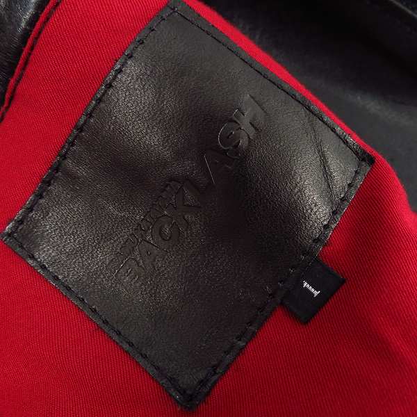 実際に弊社で買取させて頂いたBACKLASH/バックラッシュ イタリアンショルダーシングルライダース 1572-01/Sの画像 3枚目