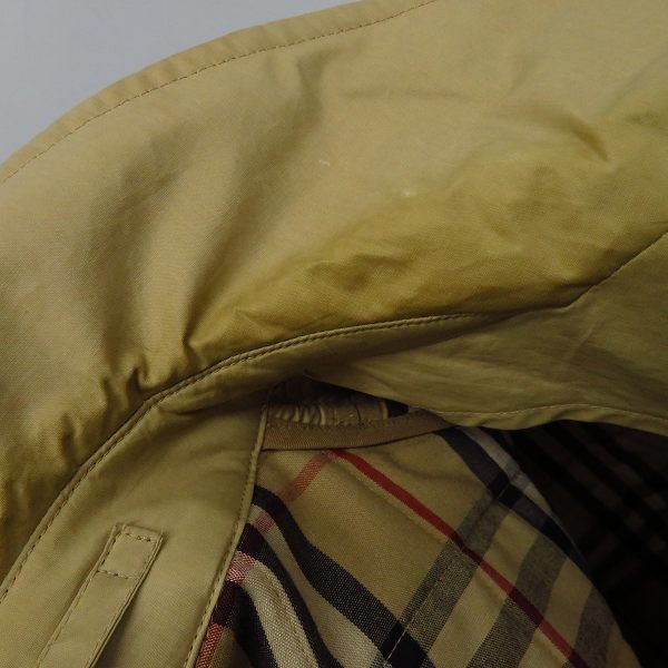 実際に弊社で買取させて頂いたBURBERRY LONDON/バーバリー ロンドン イングランド製 裏地チェック ステンカラーコート 48の画像 6枚目