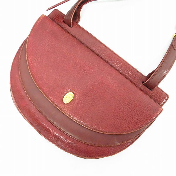 実際に弊社で買取させて頂いたCartier/カルティエ マストライン レザー ボルドー ショルダーバッグの画像 1枚目