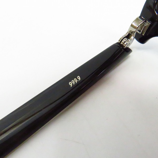 実際に弊社で買取させて頂いた999.9/フォーナインズ 度入り/眼鏡/メガネフレーム クリスタルスモーク/NP-61の画像 3枚目