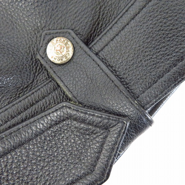 実際に弊社で買取させて頂いたBACK BONE/バックボーン COW HIDE/カウハイドレザー/真鍮バックル ダブルライダースジャケット BB09FW-LB01 Sの画像 7枚目