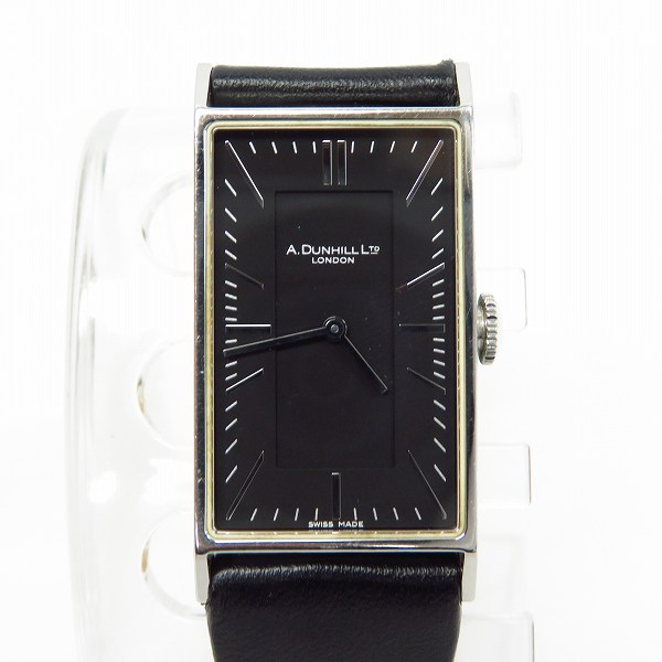 実際に弊社で買取させて頂いたdunhill/ダンヒル ウェイファー 黒文字盤 /アナログ 2針 クォーツ/腕時計/ウォッチ 8036