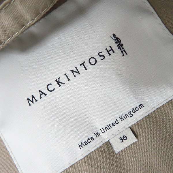 実際に弊社で買取させて頂いたMACKINTOSH/マッキントッシュ 英国製 ステンカラーコート ベージュ 36の画像 3枚目
