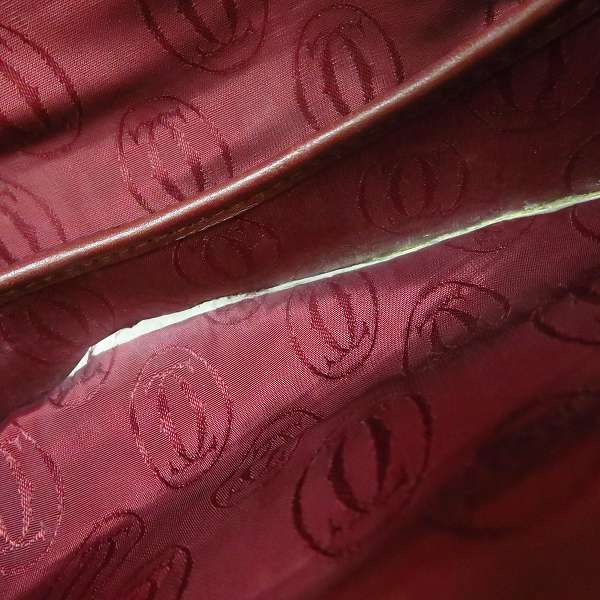 実際に弊社で買取させて頂いたCartier/カルティエ マストライン レザー ボルドー ショルダーバッグの画像 8枚目