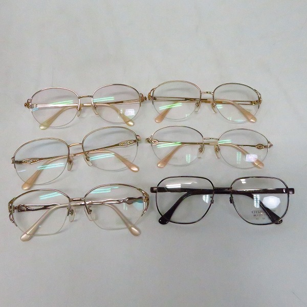 実際に弊社で買取させて頂いた【おまとめ30点】CITIZEN/シチズン他 ロータス/クレール 天然石装飾メガネ/チタンメガネフレーム/アイウェアの画像 1枚目