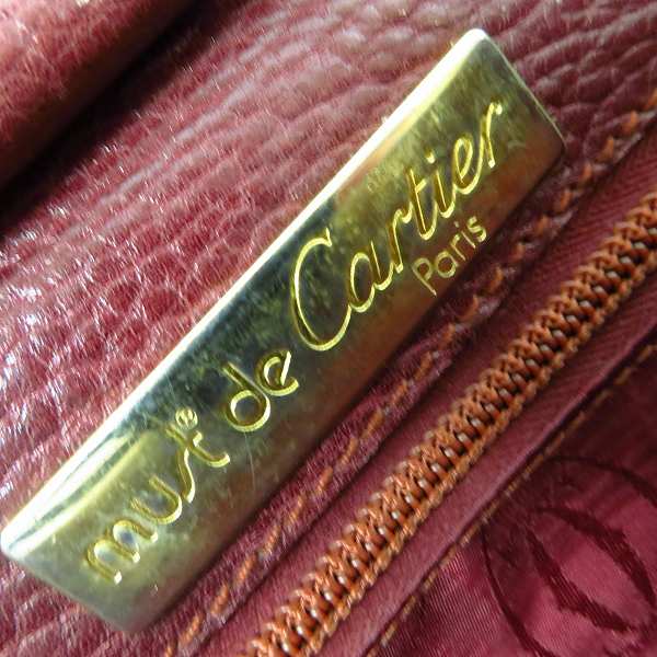 実際に弊社で買取させて頂いたCartier/カルティエ マストライン レザー ボルドー ショルダーバッグの画像 6枚目