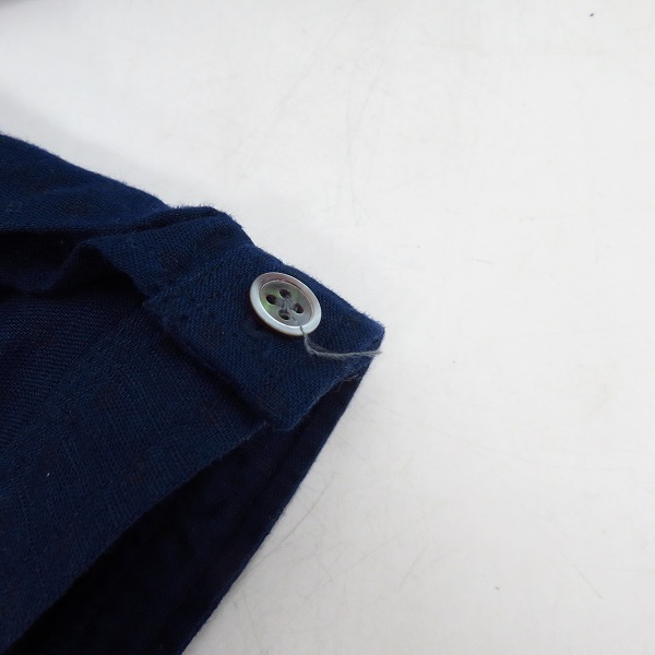 実際に弊社で買取させて頂いたEDIFICE/エディフィス リネン 七分袖 ノーカラーシャツ/48の画像 6枚目