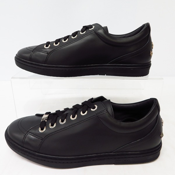 実際に弊社で買取させて頂いたJIMMY CHOO/ジミーチュウ CASH スタースタッズ レザースニーカー/41.5の画像 3枚目