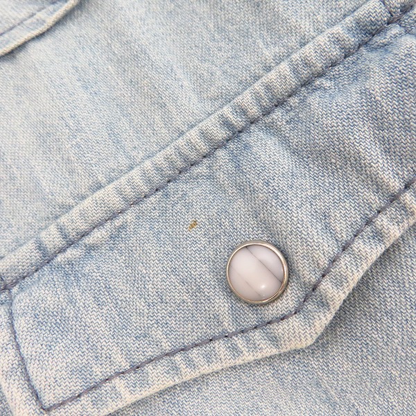 実際に弊社で買取させて頂いたMAISON KITSUNE/メゾンキツネ スナップボタンシャンブレーシャツ XSの画像 6枚目