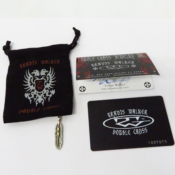 実際に弊社で買取させて頂いた【ギャラ付】TRAVIS WALKER/トラヴィスワーカー ボルトフェザーwゴールド チャームの画像 7枚目
