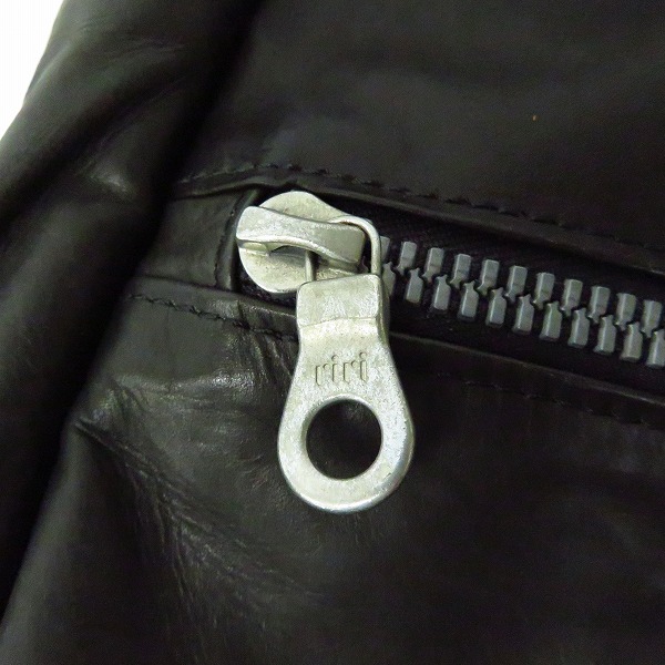 実際に弊社で買取させて頂いたBACKLASH/バックラッシュ レザーショルダーバッグ ブラックの画像 7枚目