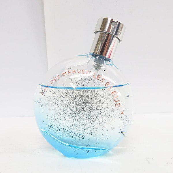 実際に弊社で買取させて頂いたHERMES/エルメス Eau des Merveilles BLEUS 50ml GIVENCHY/ジバンシー ノベルティーポーチセットの画像 1枚目