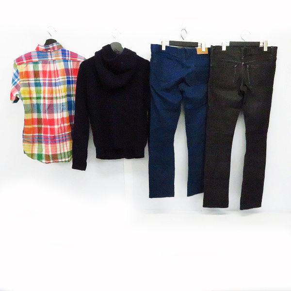 実際に弊社で買取させて頂いたgymphlex/ジムフレックス HARE/ハレ 等 フード付きニット/デニムパンツ/コットンパンツ/半袖シャツ 4点セットの画像 1枚目