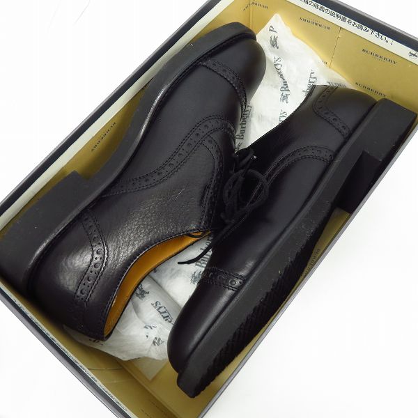 実際に弊社で買取させて頂いた【未使用】BURBERRY LONDON/バーバリー ロンドン ストレートチップ レザー シューズ  BU-1170/24.5の画像 6枚目