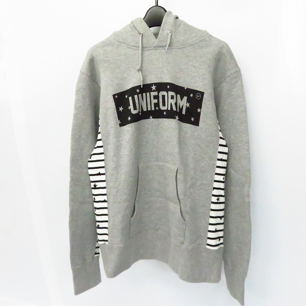 実際に弊社で買取させて頂いたuniform experiment/ユニフォームエクスペリメント STAR BORDER SIDE PANEL PULL OVER HOODY UE-156082/2