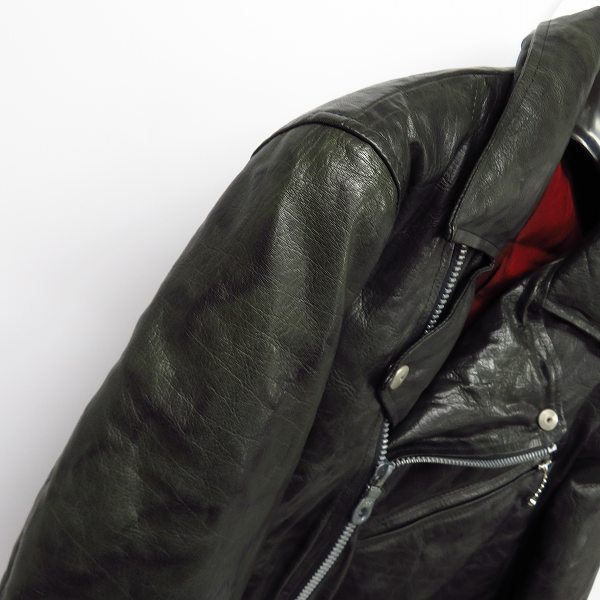 実際に弊社で買取させて頂いたBACKLASH/バックラッシュ レザーダブルライダース ダウンジャケット 1153-03/Sの画像 7枚目