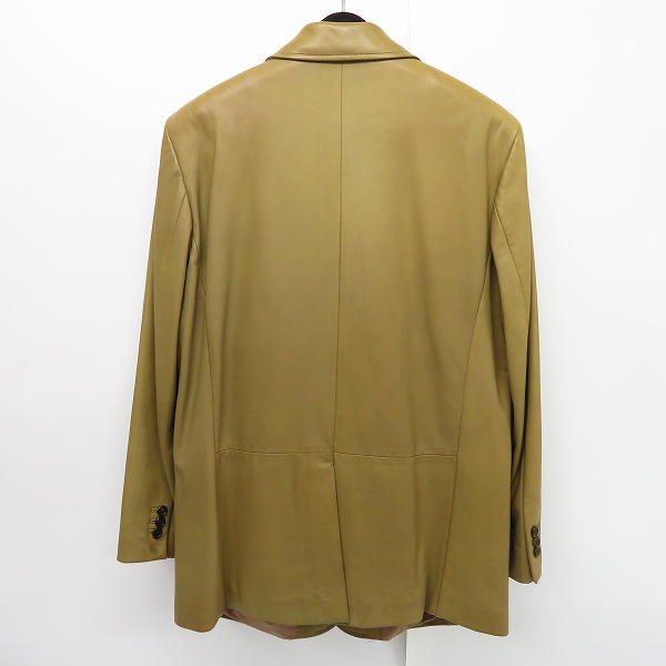 実際に弊社で買取させて頂いたdunhill/ダンヒル ラムスキンレザー2Bジャケット/Mの画像 1枚目