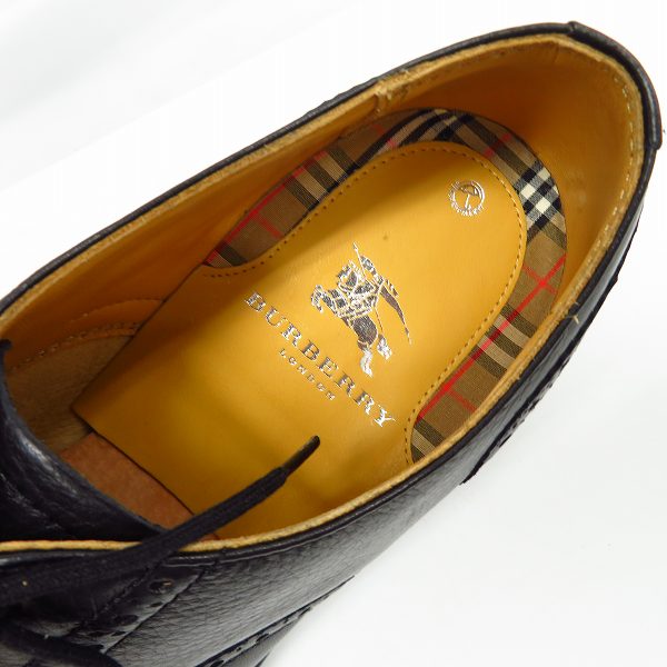 実際に弊社で買取させて頂いた【未使用】BURBERRY LONDON/バーバリー ロンドン ストレートチップ レザー シューズ  BU-1170/24.5の画像 4枚目