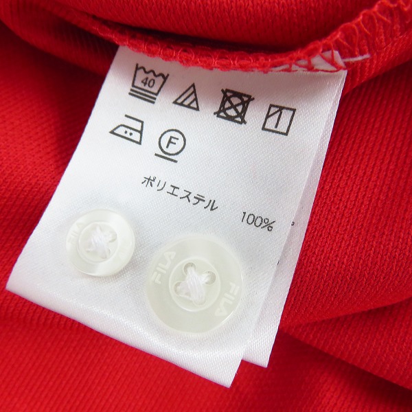 実際に弊社で買取させて頂いた【未使用】FILA/フィラ ゴルフ 半袖ボタンダウンシャツ 3L レッドの画像 3枚目