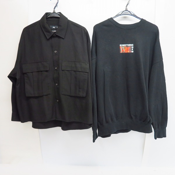 実際に弊社で買取させて頂いたHARE/ハレ オーバーサイズ レーヨン混ジャケット/スウェットトレーナー S/M 2点セット