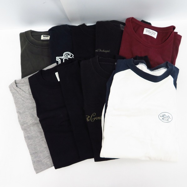 実際に弊社で買取させて頂いたCRIMIE/クライミー WACKO MARIA/ワコマリア 他 半袖/長袖 Tシャツ M/L 10点セット