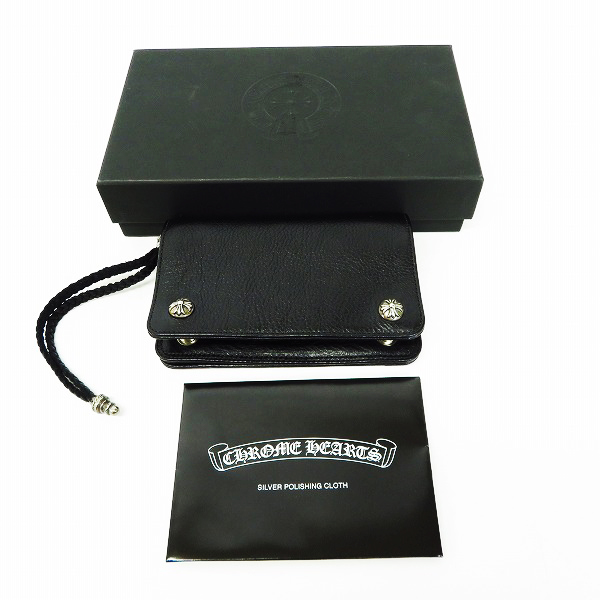 CHROME HEARTS クロムハーツ 2ZIP 2ジップ クロスボールボタンレザー 