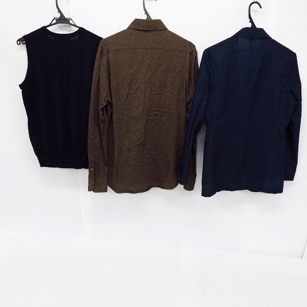 実際に弊社で買取させて頂いたEDIFICE/エディフィス テーラードジャケット/シャツ/ベスト 3点セットの画像 1枚目