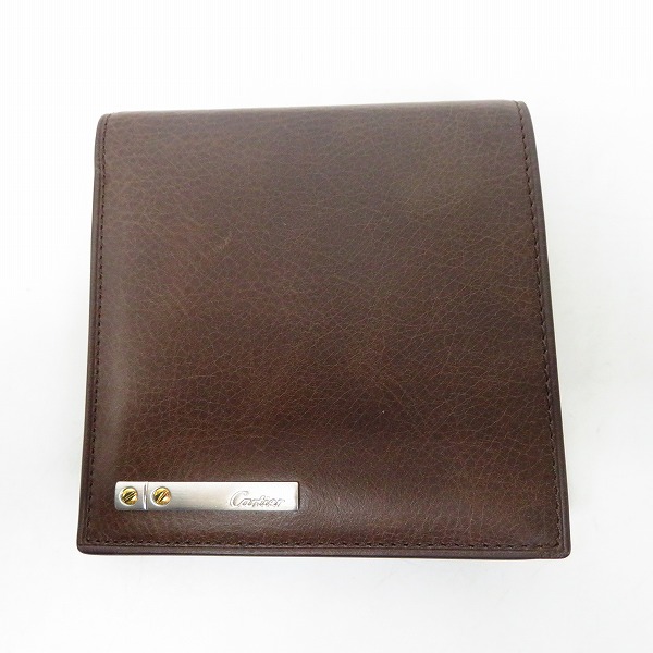 実際に弊社で買取させて頂いたCartier/カルティエ サントス 二つ折り ウォレット ブラウン