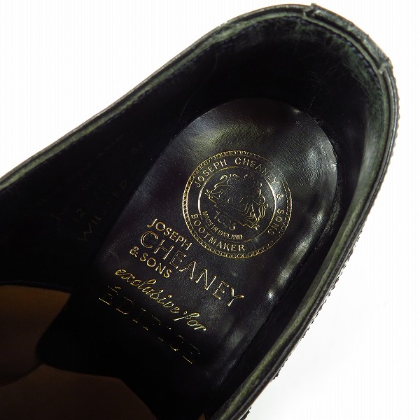 実際に弊社で買取させて頂いたJOSEPH CHEANEY&SONS × EDIFICE/チーニ × エディフィス ウィングチップビジネスシューズ 6.5の画像 4枚目