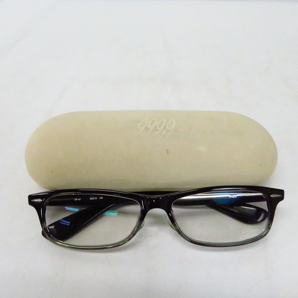 実際に弊社で買取させて頂いた999.9/フォーナインズ 度入り/眼鏡/メガネフレーム クリスタルスモーク/NP-61の画像 7枚目