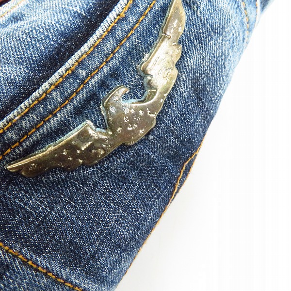 実際に弊社で買取させて頂いたARMANI JEANS/アルマーニジーンズ CULTURE イーグルメタル ポケット スカーフ ダメージ加工 デニムパンツ/ジーンズ/34の画像 7枚目