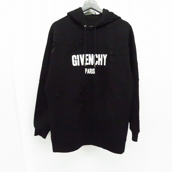 実際に弊社で買取させて頂いたGIVENCHY/ジバンシー デストロイ/クラッシュ加工 ロゴ プルオーバー パーカー/フーディー/XS