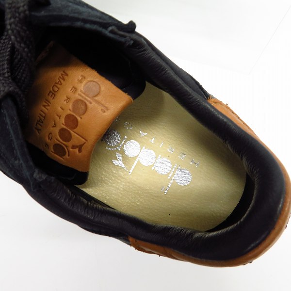 実際に弊社で買取させて頂いた【未使用】DIADORA/ディアドラ HERITAGE/ヘリテージ TRIDENT 90 NYL スニーカー ブラック8.5の画像 4枚目