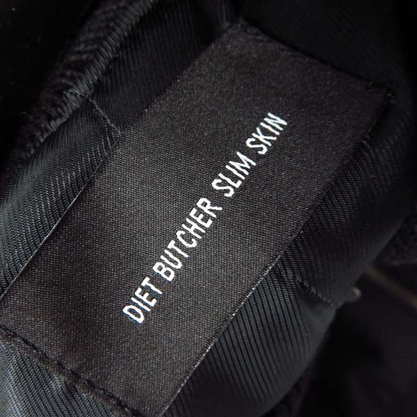 実際に弊社で買取させて頂いたDIET BUTCHER SLIM SKIN/ダイエットブッチャースリムスキン 袖レザースタジャン/1の画像 2枚目
