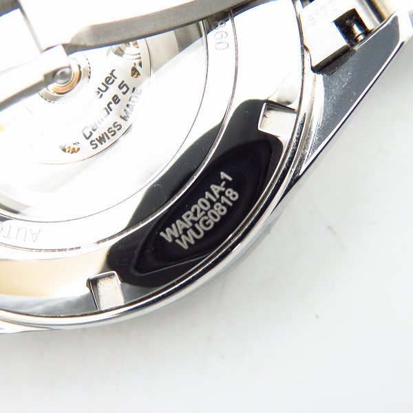 実際に弊社で買取させて頂いた【保証期間内】TAG Heuer/タグホイヤー CARRERA CALIBRE 5/カレラ キャリバー5 デイデイト 自動巻き WAR201Aの画像 5枚目